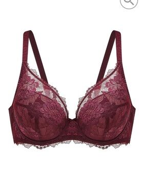 Understance Annette FlexWire Padded Plunge Bra in Wine 40D